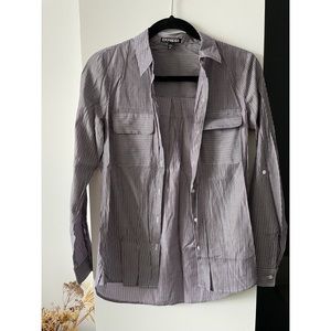 Express Striped Button Down Shirt